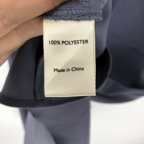 Loralette Dusty Blue Fit and Flare Surplice Dress - Picture 5 of 7